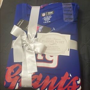 NFL Giants Blue Flannel PJ Set